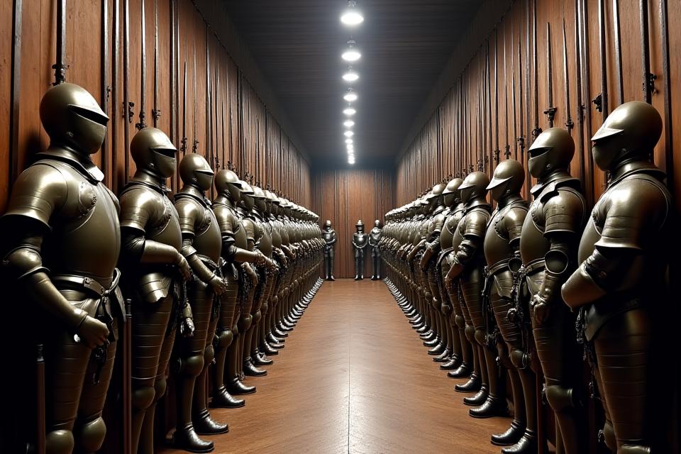 Historisches Landeszeughaus in Graz mit Waffen und Rüstungen